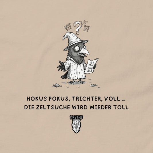 Festivalrabe T-Shirt Sand, Motiv im Detail