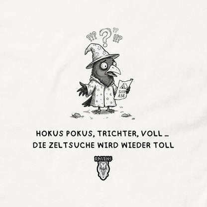 Festivalrabe T-Shirt Weiß, Motiv im Detail