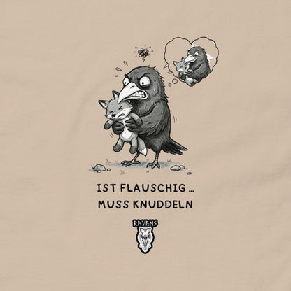 Kuschelrabe T-Shirt Sand, Motiv im Detail