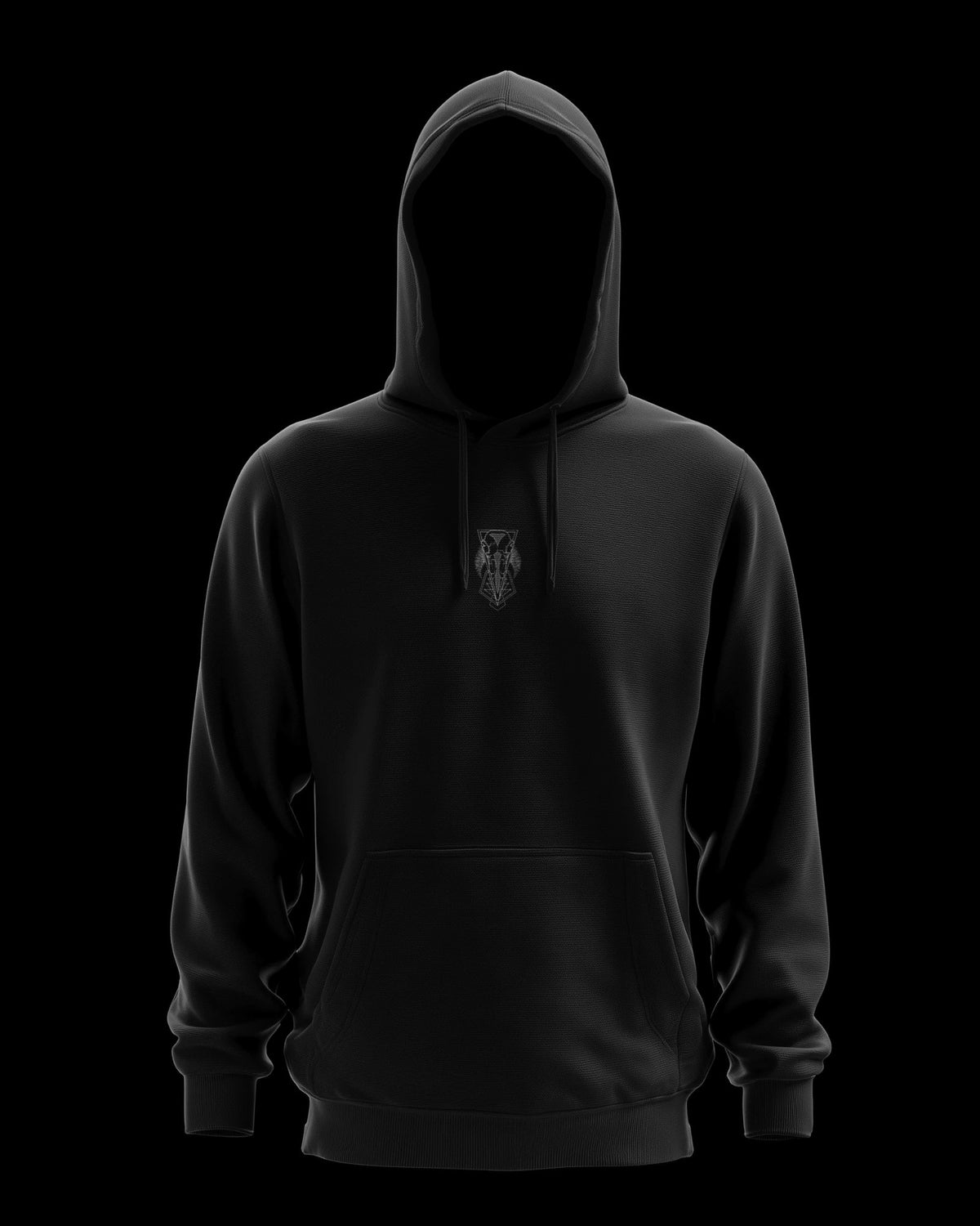 Metalhead Hoodie schwarz, Vorderseite