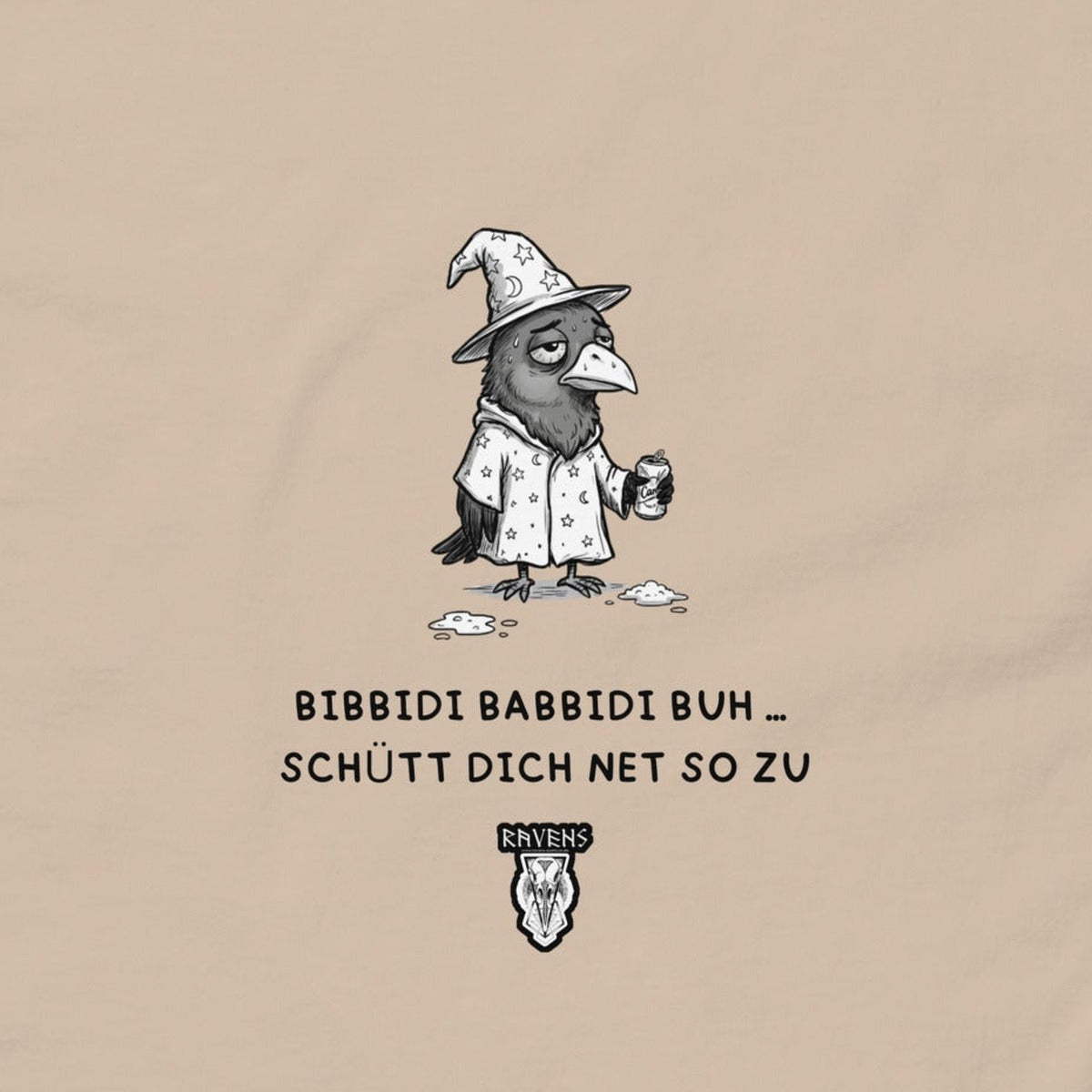 Promillerabe T-Shirt Sand, Motiv im Detail