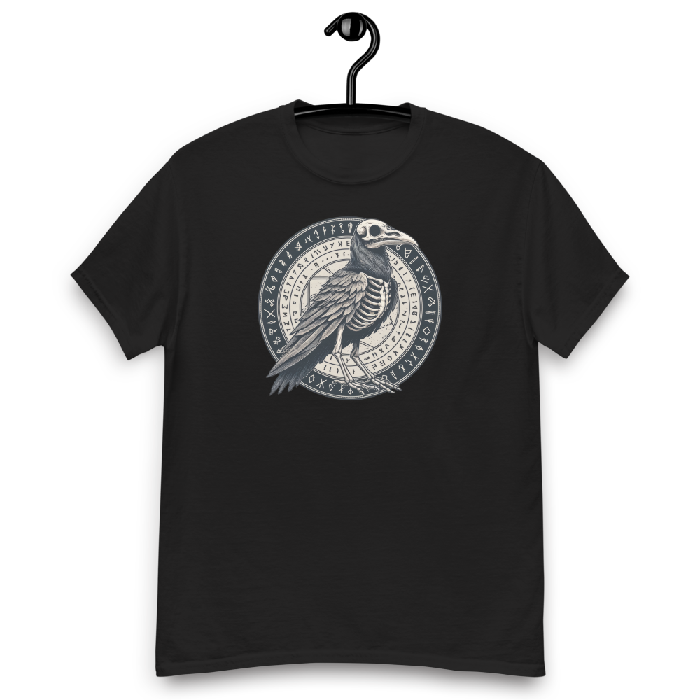 Raven Sigil T-Shirt schwarz, auf dem Bügel