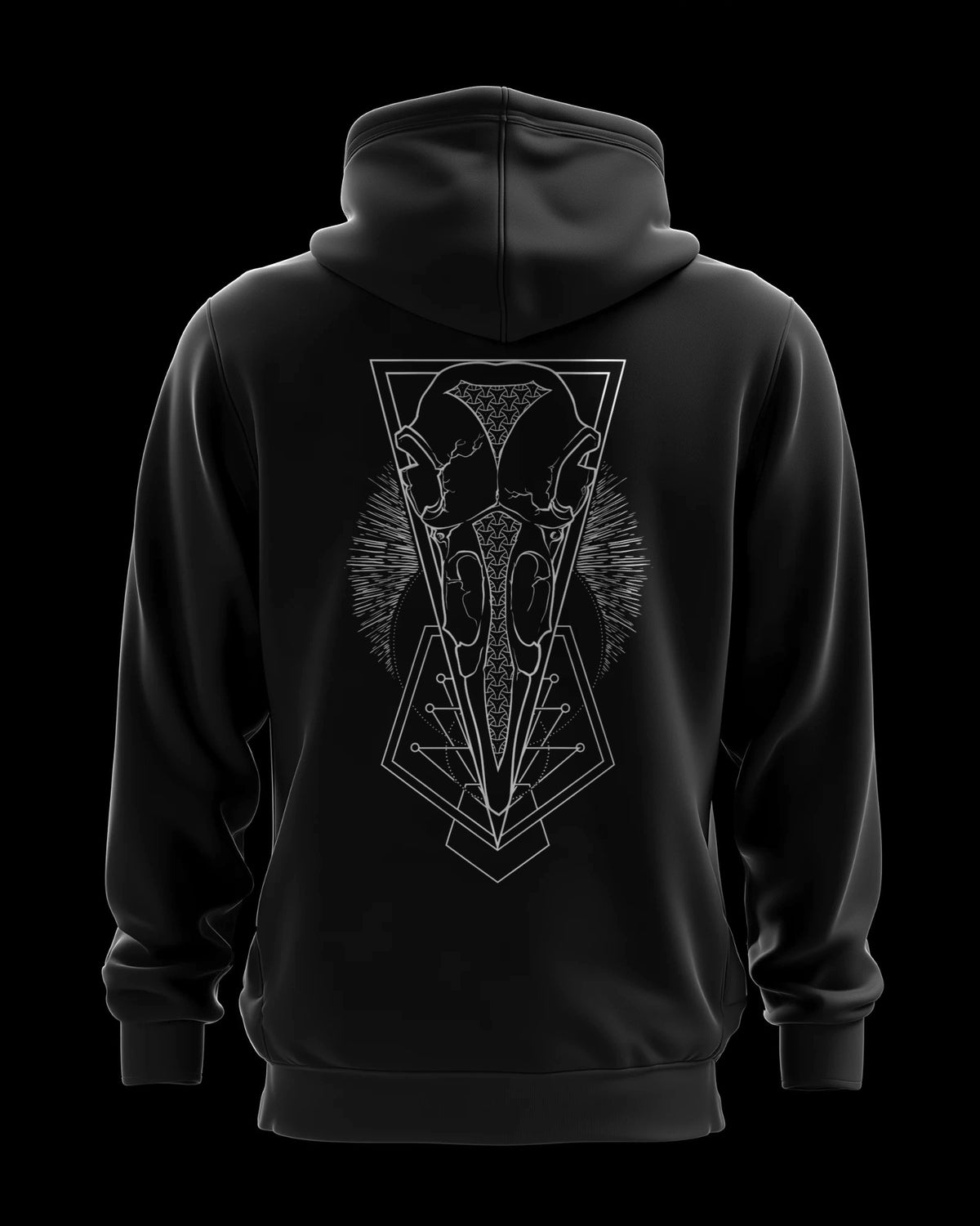Ravens Vertex Hoodie schwarz, Rückseite