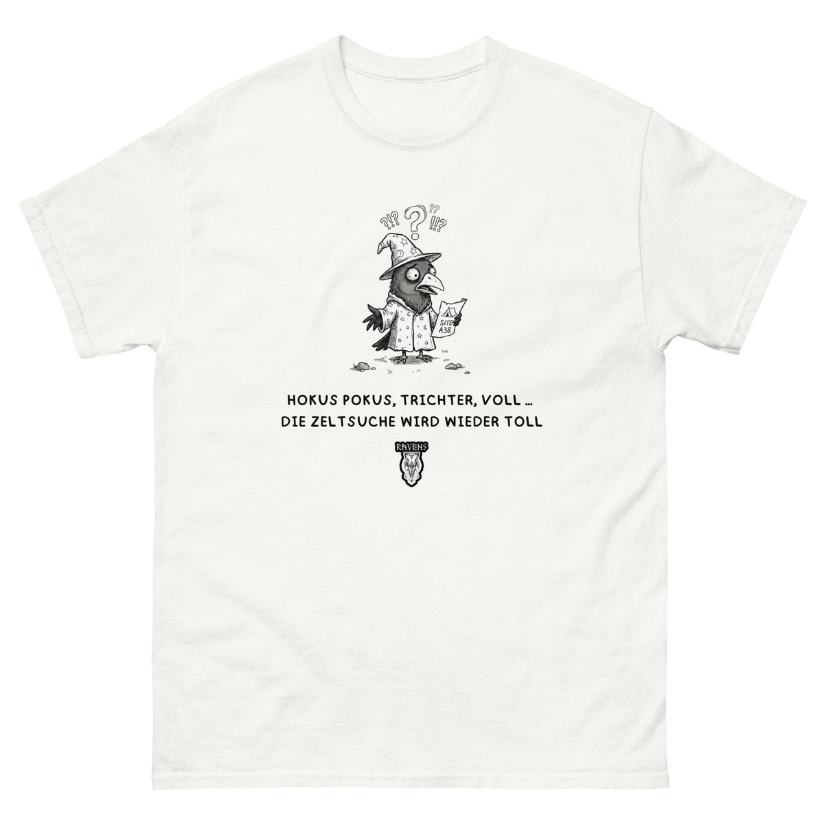 Festivalrabe T-Shirt Weiß, Vorderseite